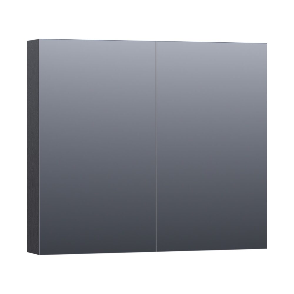 Tapo Dual spiegelkast 80 black wood