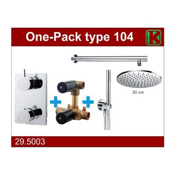 Wiesbaden one-pack inbouwthermostaatset type 104 CHR (30cm)