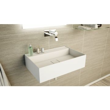 Ideavit Solidbliss-60 fontein met plateau 40x60 mat wit