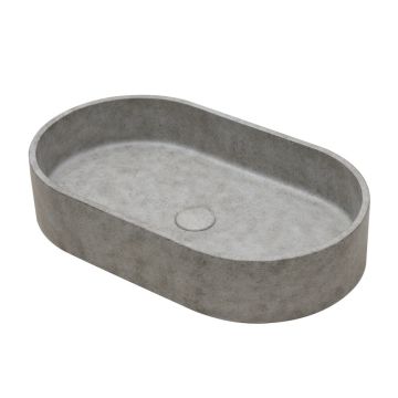 Ideavit Idea.Form-D1 ovale waskom 35x60 beton licht grijs