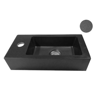 Wiesbaden Xellanz Mini-Rhea links fontein 36x18x9 quartz zwart