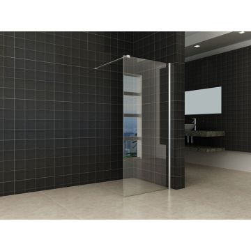 Wiesbaden Comfort inloopdouche 800 x 2000 x 10 mm nano helder glas/chroom