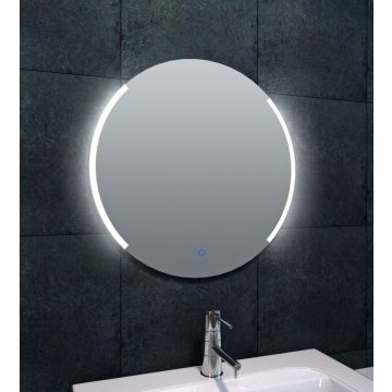 Wiesbaden Round condensvrije spiegel rond met LED verlichting 80 cm chroom