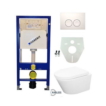 Geberit UP 100 Vesta Rimless wc+zitt.+ Delta 25 wit