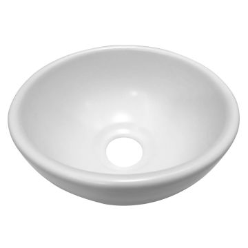 Wiesbaden Consilio waskom rond 20 x 9 cm keramiek glans wit