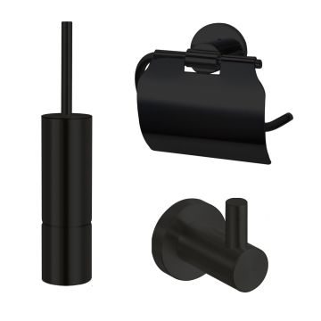 Best Design One Pack Nero toilet accessoires set mat zwart