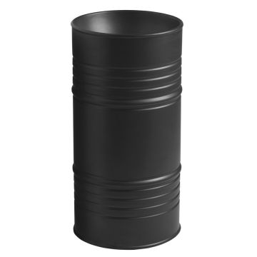 Barrel Vrijstaande keramische wastafel 42x90 met overloop mat zwart