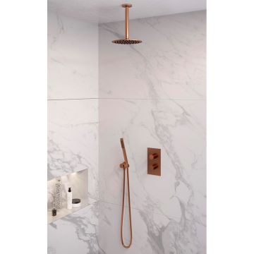 Brauer Copper Edition doucheset met staafhanddouche 3-weg 20 koper