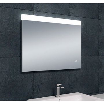 Wiesbaden Single spiegel rechthoek met LED, dimbaar en spiegelverwarming 80 x 60 cm