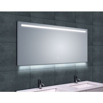 Wiesbaden Ambi one spiegel rechthoek met LED, dimbaar en spiegelverwarming 140 x 60 cm