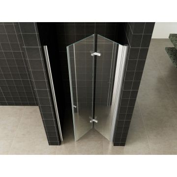 Wiesbaden Maki nisdeur vouwbaar rechts 1000 x 2000 x 8 mm nano helder glas/chroom