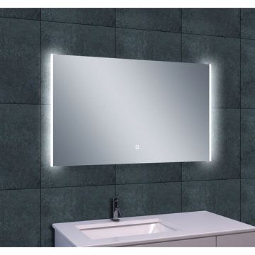 Wiesbaden Duo spiegel rechthoek met LED, dimbaar en spiegelverwarming 102 x 60 cm