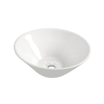 Wiesbaden Circle waskom rond 42 x 15 cm keramiek glans wit