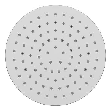 Wiesbaden Caral hoofddouche rond 20 x 1,2 cm chroom