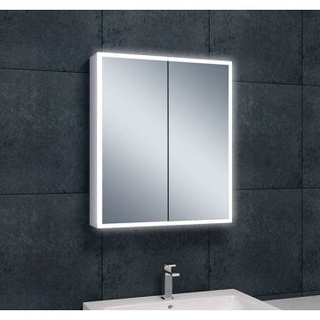 Wiesbaden Quatro spiegelkast met LED, dimbaar 60 x 70 x 13 cm