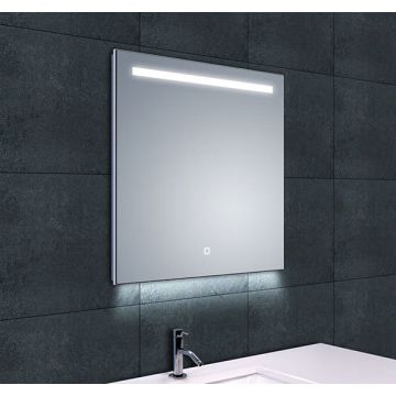 Wiesbaden Ambi one spiegel vierkant met LED, dimbaar en spiegelverwarming 60 x 60 cm