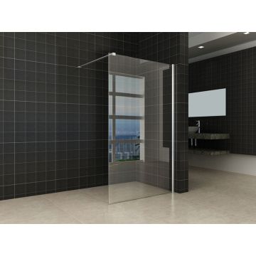 Wiesbaden Comfort inloopdouche 1100 x 2000 x 10 mm nano helder glas/chroom