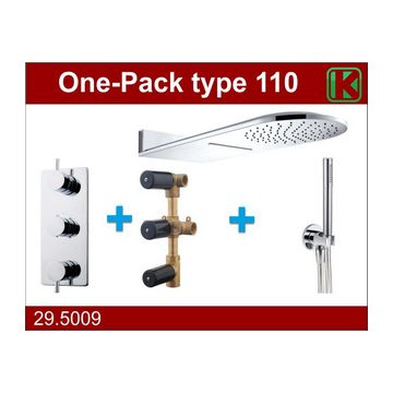 Wiesbaden one-pack inbouwthermostaatset type 110 CHR (25x60)