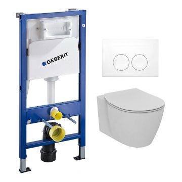 Complete Geberit UP100 set met Ideal Standard Connect Aquablade toilet