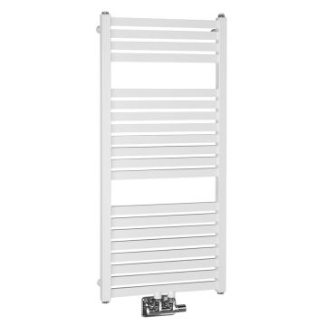 Aqualine Tondi handdoek radiator 45x97 wit