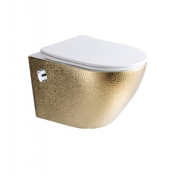 Dateg Livorno hangend toilet met bidet 49 croco goud