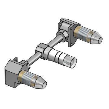 Hotbath HBCW005T inbouwdeel 3-gats wastafelmengkraan technische tekening