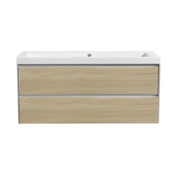 Neuer badkamermeubel PL set met spiegel 120x50 light wood