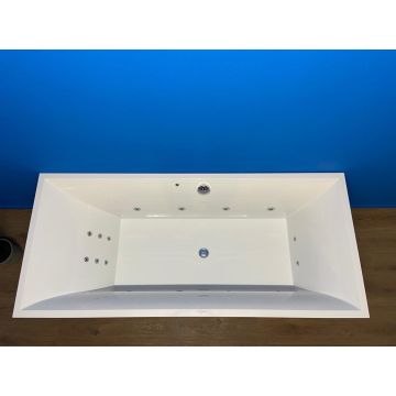 Villeroy&Boch Squaro Slimline ligbad met Koller WP2.5 bubbelbad systeem 170x75 wit