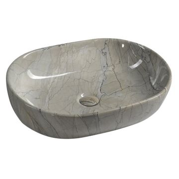 Sapho Dalma keramische wastafel 59x42 grigio