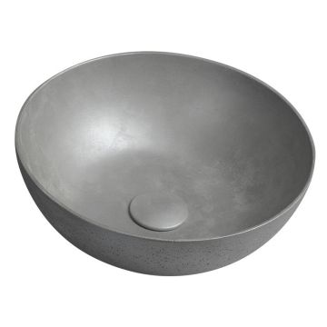 Sapho-Formigo-betonnen-waskom-O39x14cm-zilver