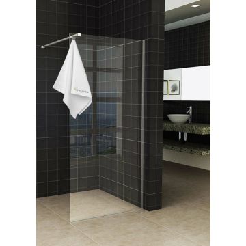 Wiesbaden Sita inloopdouche met handdoekhouder en nano coating 80&#215;200 chroom