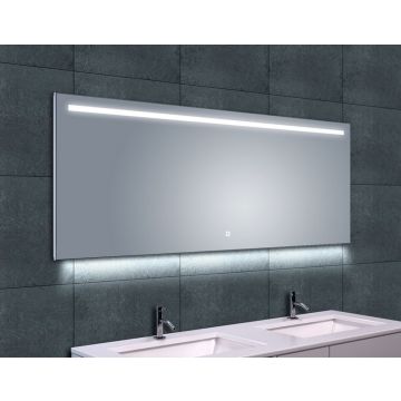 Wiesbaden Ambi one spiegel rechthoek met LED, dimbaar en spiegelverwarming 160 x 60 cm