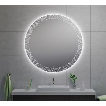 Wiesbaden Deco spiegel rond met LED, dimbaar 120 cm