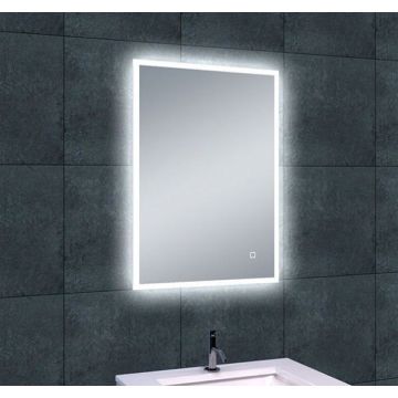 Wiesbaden Quatro spiegel rechthoek met LED, dimbaar en spiegelverwarming 70 x 50 cm