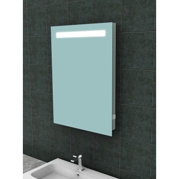 Wiesbaden Tigris spiegel rechthoek met LED en stopcontact 60 x 80 cm