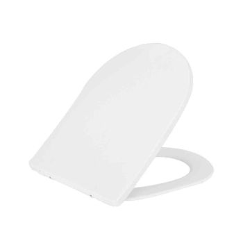 Wiesbaden Shade slim toiletzitting softclose en quick release mat wit