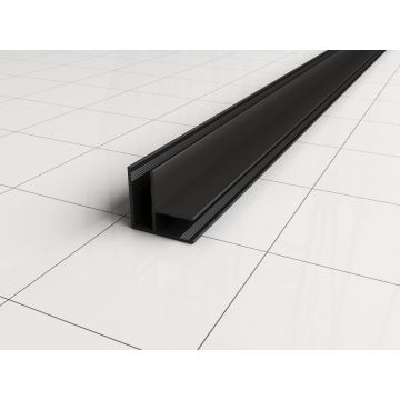 Wiesbaden Slim hoekprofiel 2000 x 10 mm mat zwart