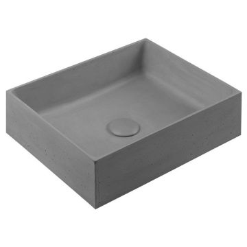 Sapho Formigo betonnen wastafel 48x37cm grijs