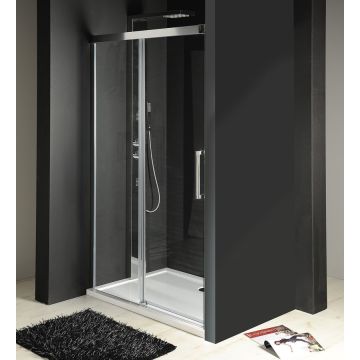 Gelco Fondura 110 cm schuifdeur softclose en softopen systeem 8mm antikalk