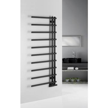 Sapho Justina radiator zijaansluiting 50x125 mat zwart