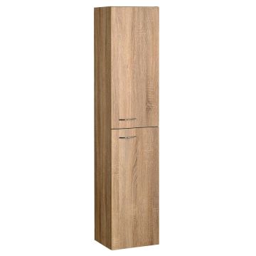 Aqualine Zoja/Keramia Fresh kolomkast 30x140cm oak platin