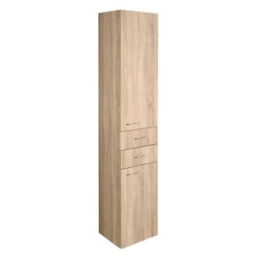 Aqualine Zoja/Keramia Fresh kolomkast 35x184cm oak platin