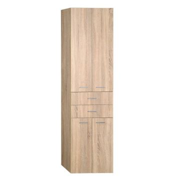 Aqualine Zoja/Keramia Fresh kolomkast 50x184cm oak platin