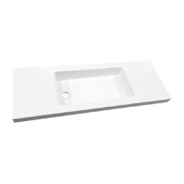 Best Design Slim wastafel zonder kraangat 80cm glans wit
