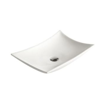 Best Design Raaf opbouw wastafel met kraangat 56x37 glans wit