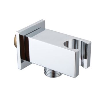 Best Design Luxe-Square muuraansluiting met opsteek 1/2" chroom