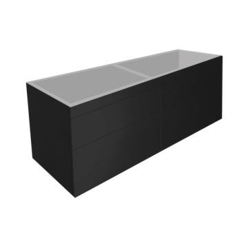Best Design Beauty 140 Greeploos meubel onderkast 140cm mat zwart