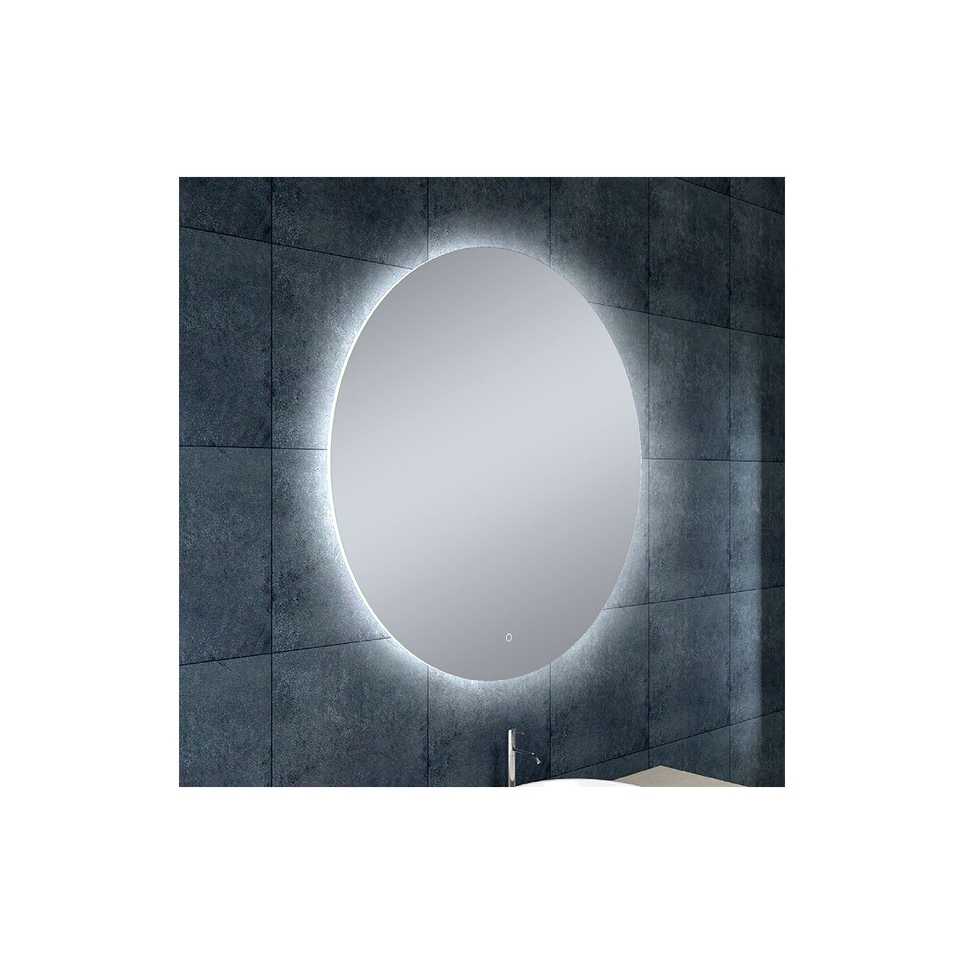 Wiesbaden Soul spiegel rond met LED, dimbaar en spiegelverwarming 100 cm