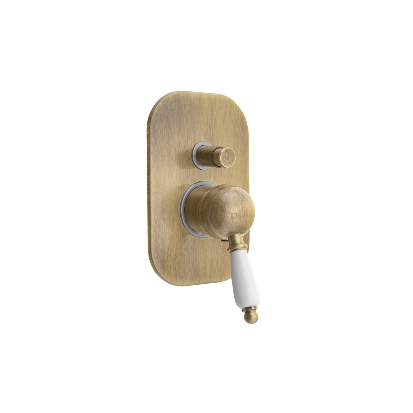 Sapho Kirke White hendel douche mengkraan bronzen, 2 outlets