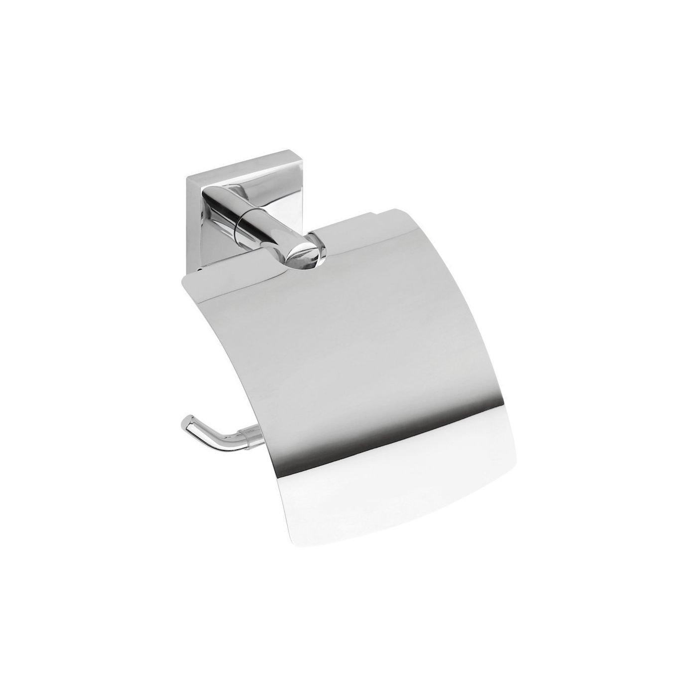 X-Square Toiletrolhouder met klep chroom